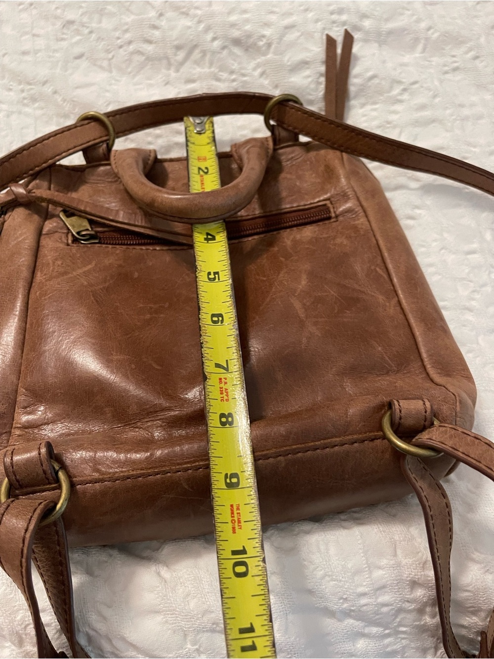 The Sak Loyola Leather Mini Backpack Brown Convertible - Picture 5 of 8